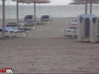 Youngster vids Wife Jerking & Sucking Him Off On Beach